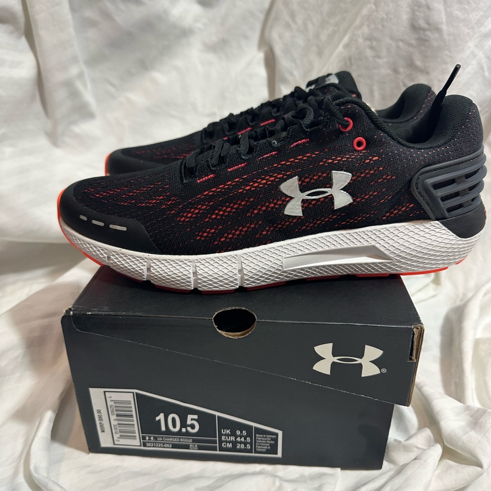 Under Armour Black and Red Running Athletic Shoes